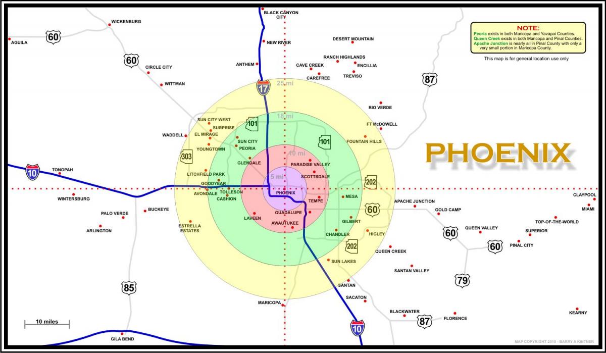 peta Phoenix kawasan